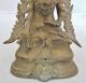 5 Vintage Chinese,  Tibetan Or South Asian Brass Buddhas & Statues (5.  9 