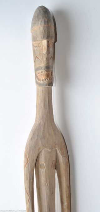 Tall Sculpture Artifact Asmat Male Figure Standing With Oblong Face Png - 140 photo