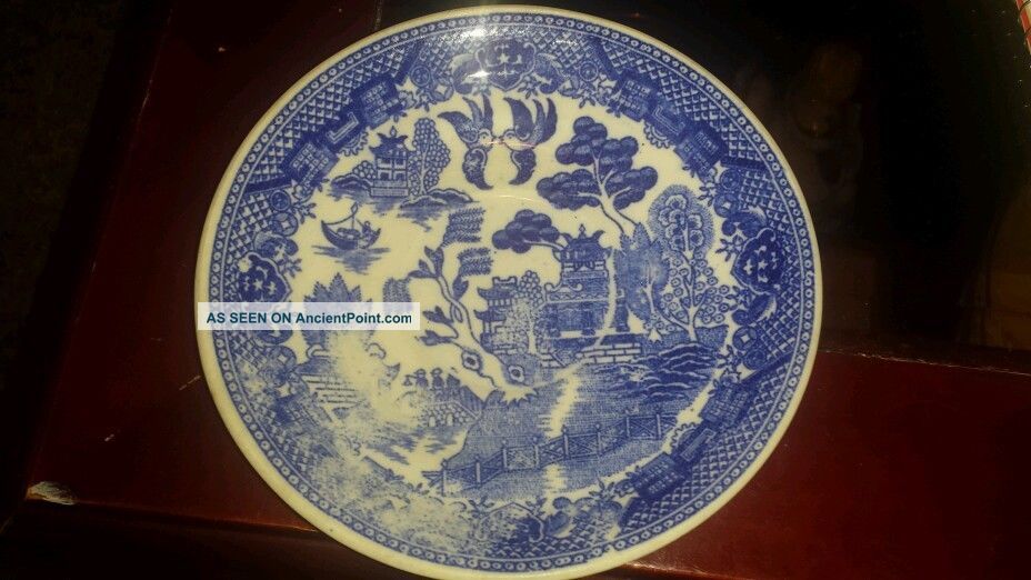 Antique Japan Authentic 19th Century Blue And White Export Porcelain 6in Plate Other photo