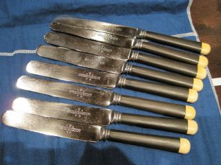 Joseph Rogers & Sons Cutlers To His Majesty Bone Wood Handled Dinner Knives photo