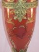 Porcelain Urn Chinese Vase Handmade Bronze Crackle Hand Painted & Gold Trim Vases photo 4