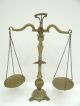 Vintage Metal Brass Ornate Free Standing Merchants Decorative Coin Scale Scales photo 6