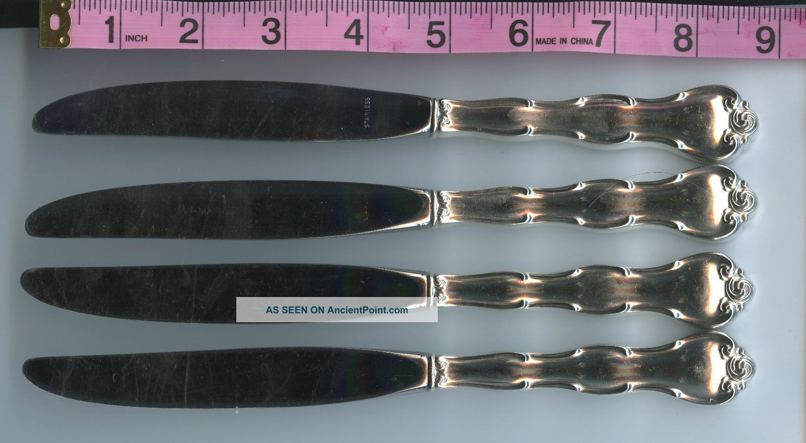 4 Rondo Knives Sterling Silver Handle 8 - 7/8 Inch Knife By Gorham Flatware & Silverware photo