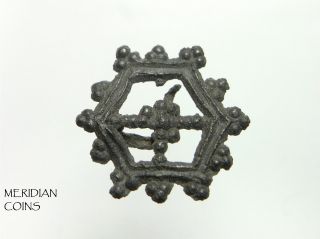 British Thames Found Hexagonal Medieval Pilgrims Badge.  (a562) photo