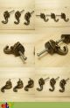 Of 3 Pcs Solid Brass Vintage Elephant Hook Antique Coat Wall Mount Hooks Hooks & Brackets photo 6