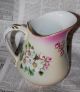 Gorgeous Victorian Fine China Pitcher Hand Painted Dog Wood Flower Victorian photo 1