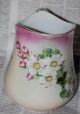 Gorgeous Victorian Fine China Pitcher Hand Painted Dog Wood Flower Victorian photo 2