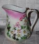 Gorgeous Victorian Fine China Pitcher Hand Painted Dog Wood Flower Victorian photo 3