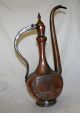 Islamic Antique Persian Copper Pitcher Aftebe Tunisia Circa 19th Century Metalware photo 3