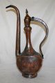 Islamic Antique Persian Copper Pitcher Aftebe Tunisia Circa 19th Century Metalware photo 6