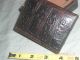 Antique Embossed Leather Box - 4 Antechambers - Angels/collectible - Brown Other photo 5