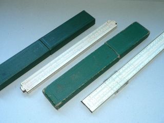 Two Classic Wooden Based Slide Rules - A Pic (thornton) 3654 And A Castell 1/92 photo