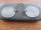 2 Antique Eyewear Stic - Tite Style Spectacles W/ Case & Cloth Advertisement Optical photo 1