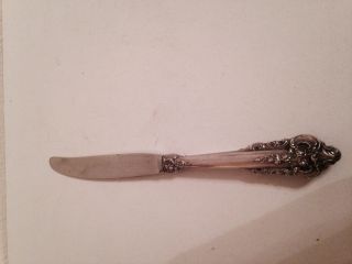 Wallace Grand Baroque Sterling Silver Dinner Knife With Stainless Blade 1950 photo
