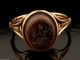 Ancient Roman Ring,  Intaglio & Gold Made,  Depiction Of Zeus,  3rd - 4th Century A.  D Roman photo 1