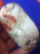 Large And Heavy Well - Craved Chinese Vintage White Jade Toggle (with Red Skin) Necklaces & Pendants photo 9