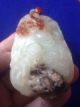 Large And Heavy Well - Craved Chinese Vintage White Jade Toggle (with Red Skin) Necklaces & Pendants photo 8