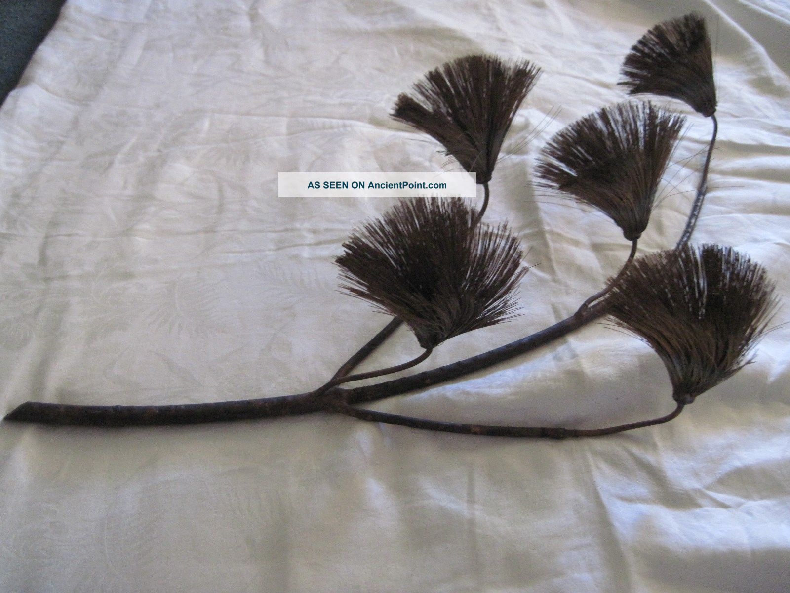 Jere Era Brutal Brutalist Copper Metal Pom Pom Wall Sculpture Signed Steck Metalware photo