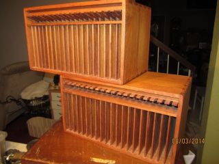 Kalmar Danish Modern Dove Tailed Teak Cd Cabinet W Pop Out Levers Desk Or Wall photo
