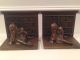 Antique Art Deco Bradley & Hubbard Library Gnome Bookends B&h Bronze Metalware photo 1