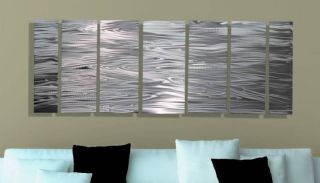 Contemporary Silver Metal Wall Art Home Decor - Lost In Translation - Jon Allen photo