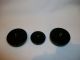 Vintage Set Of 3 Bakelite Buttons Black & Yellow Gold Or Brass Inlayed Center Buttons photo 6