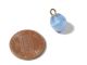 (1) 10mm Rare Victorian Czech Faceted Blue Satin Glass Waistcoat Ball Button Buttons photo 1