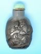 Chinese Agate Bottle “eight Horses” With Turquoise Cap. Chinese photo 2