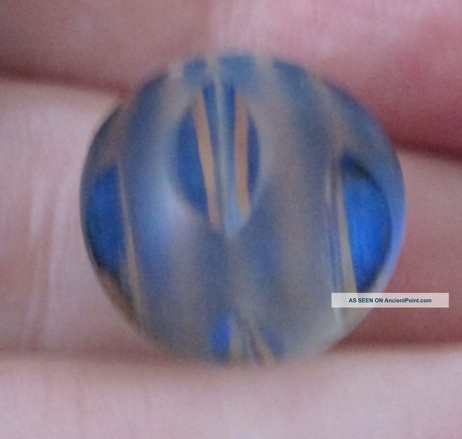 Antique Glass Kaleidoscope Button,  Indentations On The Cap Buttons photo