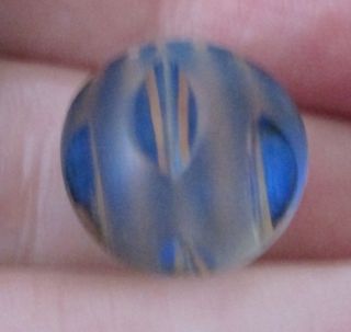 Antique Glass Kaleidoscope Button,  Indentations On The Cap photo
