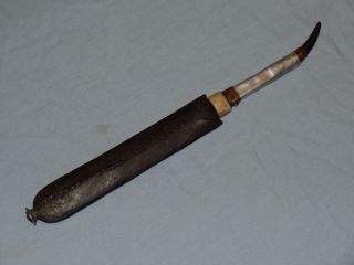 Rare Unique Black Sheath African Masai (maasai; Masaai) Knife From Kenya Africa photo