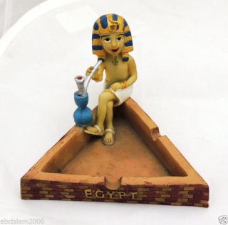 Egyptian Pharaoh Decorative Extinguisher Cigarette,  Statue Figurine,  Collectable. photo