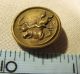 Indian Native American Figure Riding A Horse Antique Brass Picture Button Buttons photo 2