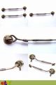 Of 2 Pcs 8.  7 Inches Vintage Solid Brass Windows Stay Lever Latch Hook Lever Other photo 6