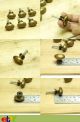 Of 6 Pcs Vintage Round Tear Drop Cabinet Solid Brass Drawer Handle Knob Pull Door Knobs & Handles photo 11
