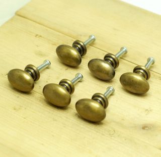Of 6 Pcs Vintage Round Tear Drop Cabinet Solid Brass Drawer Handle Knob Pull photo