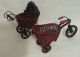 Vintage Wicker Wood Cloth Metal Miniature Baby Doll Buggy & Tricycle Baby Carriages & Buggies photo 9