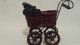 Vintage Wicker Wood Cloth Metal Miniature Baby Doll Buggy & Tricycle Baby Carriages & Buggies photo 2