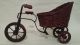 Vintage Wicker Wood Cloth Metal Miniature Baby Doll Buggy & Tricycle Baby Carriages & Buggies photo 3