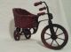Vintage Wicker Wood Cloth Metal Miniature Baby Doll Buggy & Tricycle Baby Carriages & Buggies photo 5