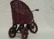 Vintage Wicker Wood Cloth Metal Miniature Baby Doll Buggy & Tricycle Baby Carriages & Buggies photo 6