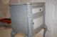 Antique Night Stand Table Painted Blue Gray French Victorian Carved Feet Scrolls Post-1950 photo 9