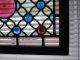 C.  1900 Antique Victorian Stained Glass Window,  23 Roundels,  Walnut Frame 1900-1940 photo 1