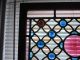 C.  1900 Antique Victorian Stained Glass Window,  23 Roundels,  Walnut Frame 1900-1940 photo 4