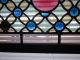 C.  1900 Antique Victorian Stained Glass Window,  23 Roundels,  Walnut Frame 1900-1940 photo 5