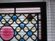 C.  1900 Antique Victorian Stained Glass Window,  23 Roundels,  Walnut Frame 1900-1940 photo 8