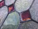 C.  1920 Antique Stained Glass Window,  Perfect For A Bathroom,  Frame 1900-1940 photo 4