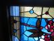 C.  1890 Antique Aesthetic Combination Stained Glass Window,  18 Jewels,  Old Frame 1900-1940 photo 3