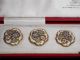 Fine Antique Japanese Signed Satsuma Buttons Rare Lotus Shape Set Of 6 Buttons photo 9