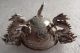 Antique Vintage Chinese China Sterling Silver Dragon Salt Cellar Bowl Other photo 8